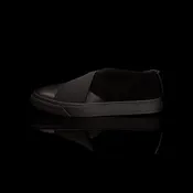 K4 / ALL BLACK / UNISEX LEATHER SNEAKER