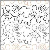 Animal Crackers Border – Elephants Pantograph
