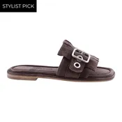 Lya Mule in Coco/Silver