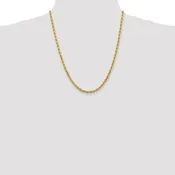 10K Yellow Gold Handmade Diamond Cut Rope Chain