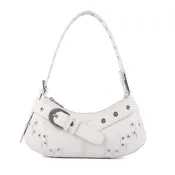 Baguette Shoulder Bag with Crystal Wave Detail and RR Buckle