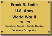 Veterans WWII Memorial Plaque