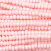 10/0 Czech Seed Bead, Opaque Baby Pink Tint**