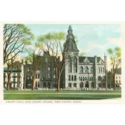 Found Image Press - Court House, New Haven - Vintage Image, Magnet CT-10