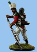 40mm Peninsular French Voltigeur in Habit & Covered Shako Ramming Musket - Available to Order