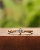 Baguette Diamond Stacker Ring