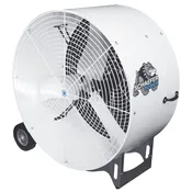 24" White Drum Fan, 2 Speed Electric