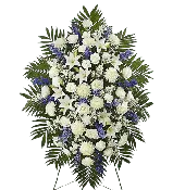 Blue & White Standing Spray