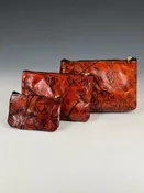 Leaf Leather Small Coin Purse in Brown — Suzanne Crane Fine Stoneware