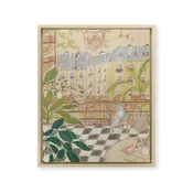 Antique Book Store Framed Canvas Print