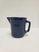 Blue Pottery Milk Pitcher — Aunt Jennie's Attic