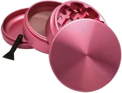 65mm Pink Metal Spice Herb 4 Part Grinders