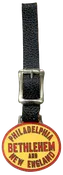 Vintage PBNE/Indian Classic Issue Watch Fob with Leather Band Enamel Face Watch FOB