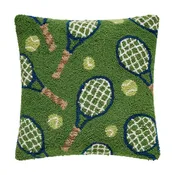 All Over Tennis Racquets Hook Pillow