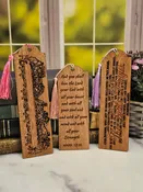 Wood Religious Themed Bookmarks | Great Gift for Religious Book Lovers | Set of 3 Wooden Bookmarks with Scripture | Last Supper Lords Prayer