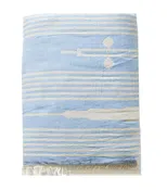 Arrow Fleece Lined Throw - Light Blue