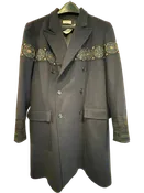 Men's Dries Van Noten Dark Blue Wool Size L Coat