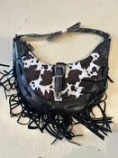 Black Cow Western Purse