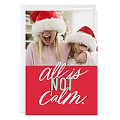 All Is Not Calm Funny Custom Christmas Card