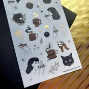 Coffee & Skulls Sticker Sheet
