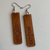 Cherry Hiawatha Belt Earrings — Tuscarora WoodWorks