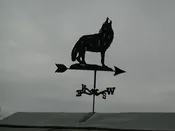 Wolf Silhouette Weathervane - Durable Steel, Rustic Charm - J. Dub's Metalworks