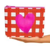 Aspen Lane - *NEW Valentines makeup pouch heart pink red teen gift