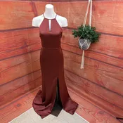 Amsale Burgundy Evening Dress