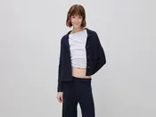 100% cotton knit blazer