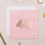 40 Birthday Card - Luxury Gold Foil Greeting Card - Mileto + Co