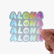 Aloha Holographic Sticker