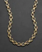 Antique 1800s 14k Gold Fill Handmade Venetian Box Chain Necklace