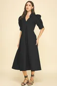 Avery midi dress in black