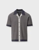 Harvey Contrast-Trim Knit Camp Shirt