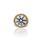 3mm Cubic Zirconia Engraved Cup Frontal