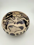 All Over Graphic Design Stoneware Bowl "Tranquill" — Trunc | Artisan Made-Eco-Friendly-Sustainable-Social Good