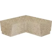Wausau Tile® Our Town 90 Degree Concrete Square Corner Bench, 48"L x 48"W x 18"H, Gray