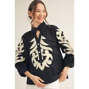 Baroque Applique Detail Top