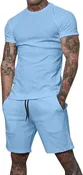 2025 boutique men's shorts suit 2 piece clothing fashion summer casual sportswear and shorts suit