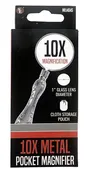 10x Metal Handheld Magnifier – 1" Glass Lens with Pouch