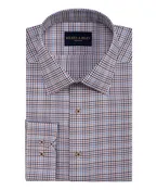Wilkes & Riley Tattersall Spread Collar Classic