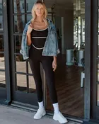 Ace Jumpsuit - Black Cream Stylish Workout & Lounge Jumpsuit