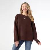 Delphina Long Sleeve Lattice Back Sweater