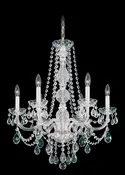 6 Lt Crystal Chandelier