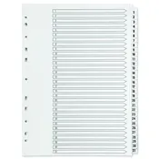 A4 White Plastic 31 Part Tabbed File Index Dividers for ring binders/lever arch