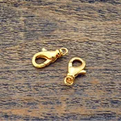 2 pcs swivel lobster claw clasps, gold finish, 17mm, Irina Miech