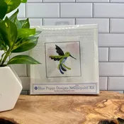 Blue Poppy Designs Hummingbird Beginner Needlepoint Kit – 4” x 6” on 13 Mesh