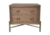 Elure 2 Drawer Nightstand With Usb - Latte