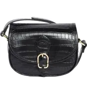 1980 Croc Embossed Small Crossbody Bag in Black