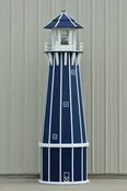 10 foot Solar and Electric Powered Poly Lighthouse. (Poly Lumber Lighthouses)